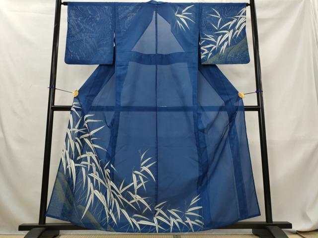 平和屋着物*夏物 訪問着 絽 笹竹文 洗える着物 AABL6232st