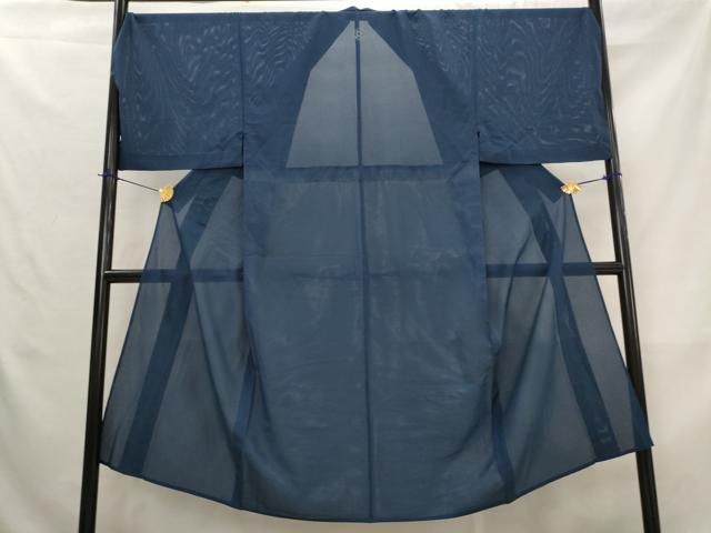 平和屋着物*夏物 男性 色無地 絽 青褐色 キングサイズ 洗える着物 AABL6241st