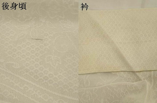 平和屋着物*夏物 長襦袢 草花文紗 生成り色 AABL6243st