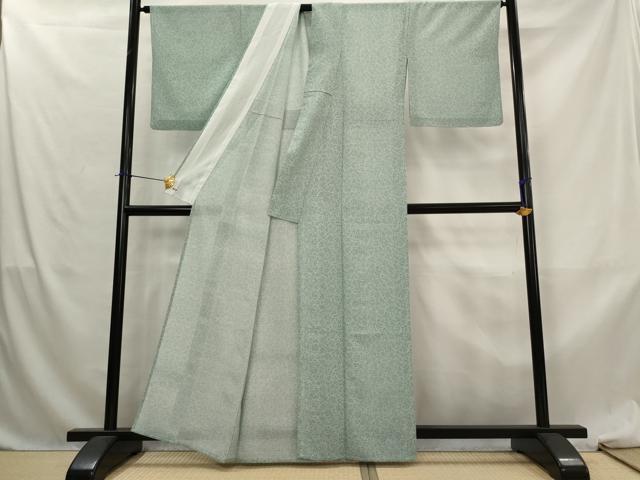 平和屋着物*夏物 江戸小紋 絽 更紗花文 三越扱い 洗える着物 AABL6259st