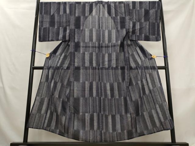 平和屋着物*夏物 男性 小紋 浴衣兼用 間道 綿麻紅梅 綿85% 麻15% 綿麻 逸品 AABL6263st