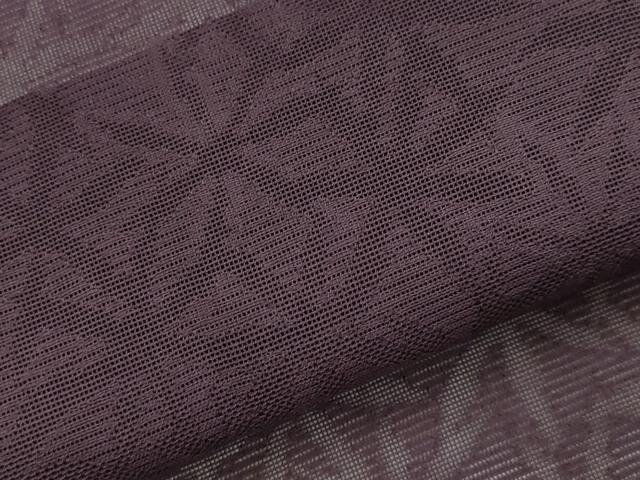 平和屋着物*夏物 色無地 絽 花紋紗 似せ紫色 正絹 逸品 AABL6278st