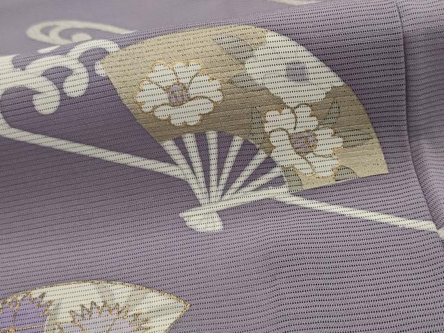 平和屋着物*夏物 訪問着 絽 流水扇面花文 正絹 逸品 AABL6287st