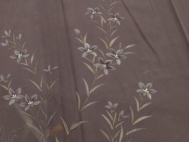 平和屋着物*夏物 訪問着 絽 草花文 金彩 正絹 逸品 AABL6288st