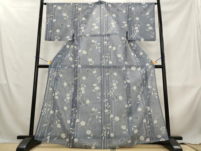平和屋着物*夏物 小紋 紗 辻が花 洗える着物 AABL6310st
