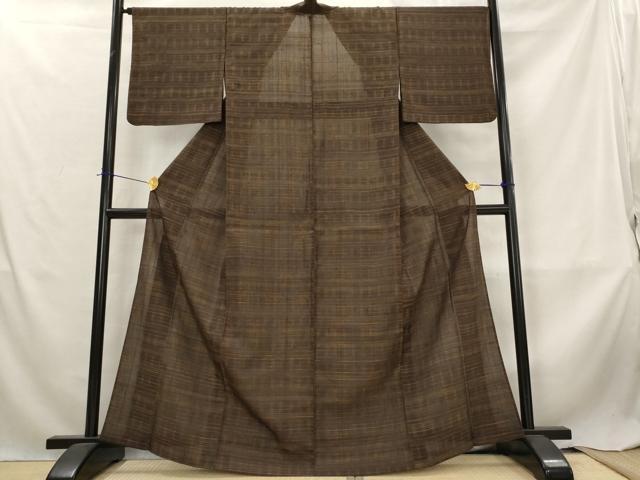 平和屋着物*夏物 紗紬 横段文 正絹 逸品 AABL6313st