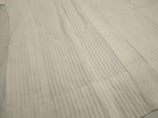 平和屋着物*夏物 長襦袢 縞紋紗 生成り色 正絹 逸品 AABL6315st