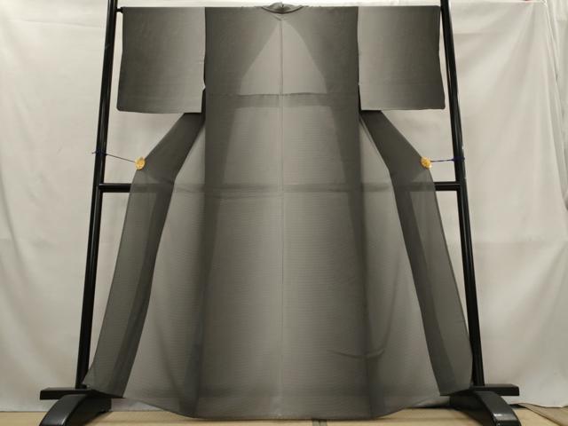 平和屋着物*夏物 江戸小紋 絽 行儀 黒地 正絹 逸品 AABL6329st