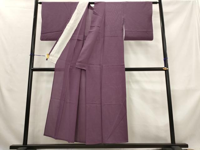 平和屋着物*夏物 色無地 絽 蒲葡色 正絹 逸品 AABL6343st