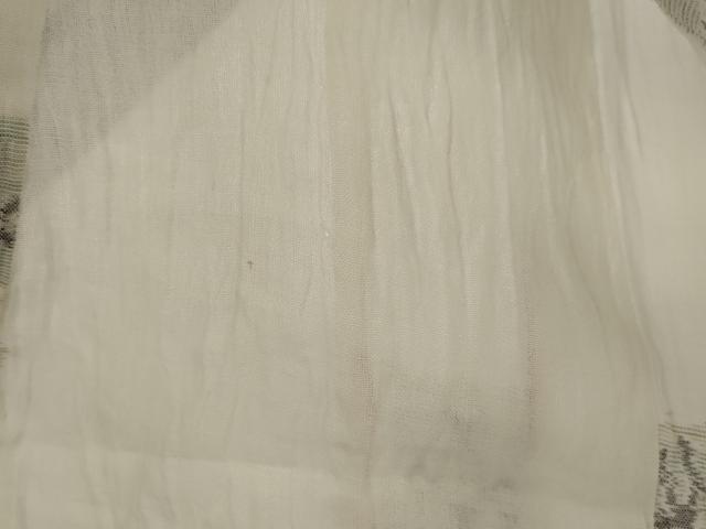 平和屋着物*夏物 本場小千谷ちぢみ 色紙花文 麻 逸品 AABL6355st