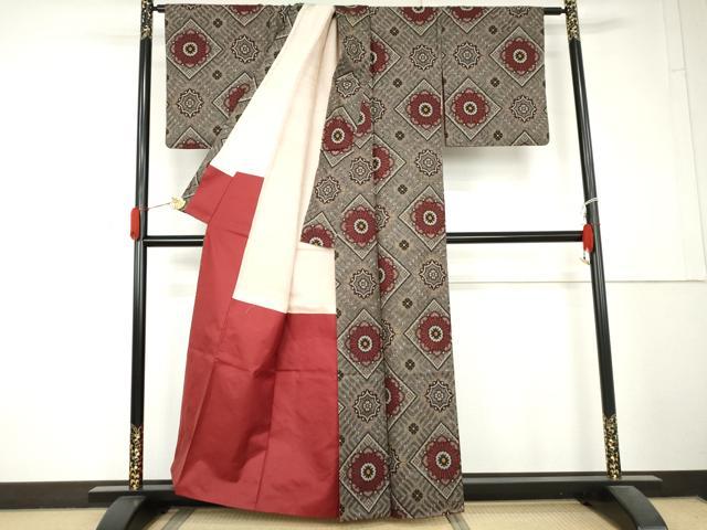 平和屋着物●本場大島紬 龍郷絣 正絹 逸品 AABL6401cs