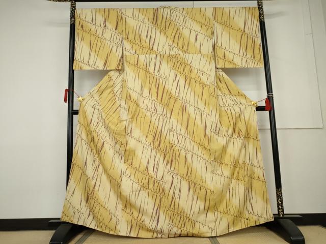 平和屋着物●上質な紬 竜巻絞り 正絹 逸品 AABL6408cs