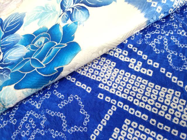 平和屋着物●豪華振袖 総絞り 扇面草花文 暈し染め 金彩 正絹 逸品 AABL6419cs