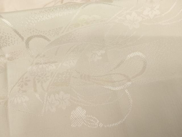 平和屋着物●振袖用長襦袢 袷 短冊花地紋 暈し染め 半衿刺繍 正絹 逸品 AABL6433cs
