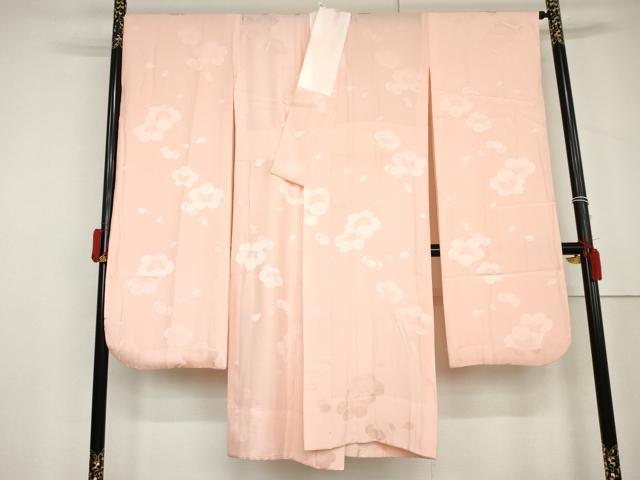 平和屋着物●振袖用長襦袢 無双仕立て 舞梅地紋 虹色 正絹 逸品 AABL6439cs
