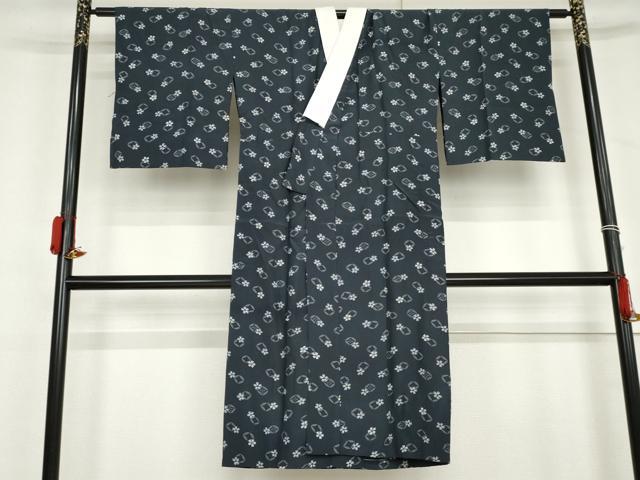平和屋着物●長襦袢 無双仕立て 七宝舞桜文 正絹 逸品 AABL6441cs