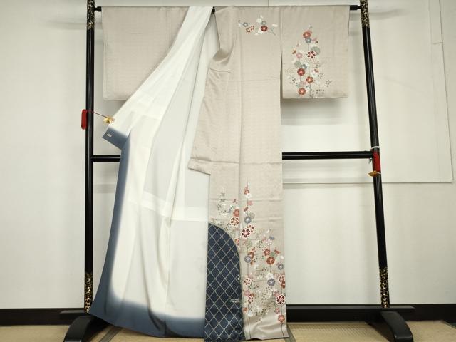 平和屋着物●訪問着 槍梅 三越扱い 正絹 逸品 未使用 AABL6462cs