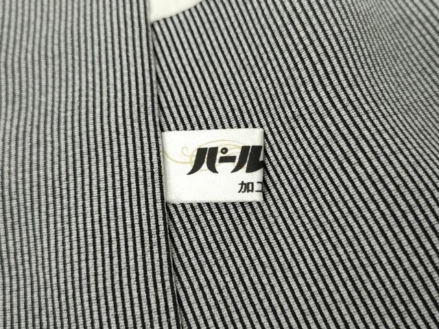 平和屋着物●江戸小紋 万筋 蝋色×白練色 正絹 逸品 AABL6465cs