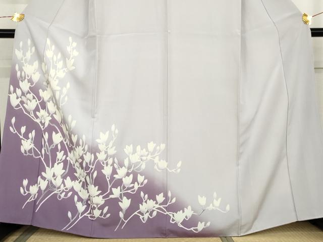 平和屋着物●訪問着 枝花文 暈し染め 正絹 逸品 AABL6473cs