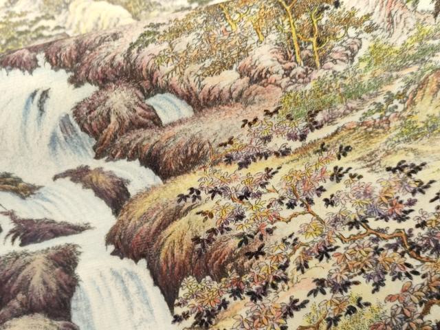 平和屋着物●琉染の創設者 山岡古都 水墨書 訪問着 風景文 暈し染め 正絹 逸品 AABL6475cs