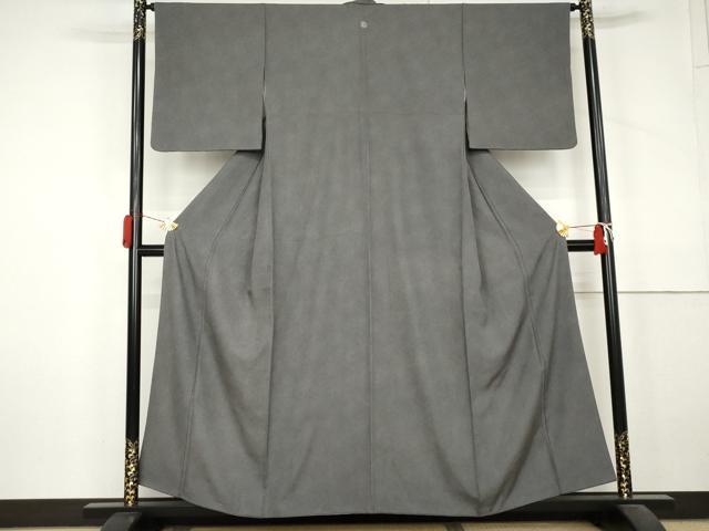 平和屋着物●江戸小紋 鮫小紋柄 黒地 正絹 逸品 AABL6481cs