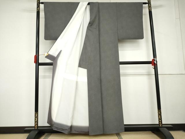 平和屋着物●江戸小紋 鮫小紋柄 黒地 正絹 逸品 AABL6481cs