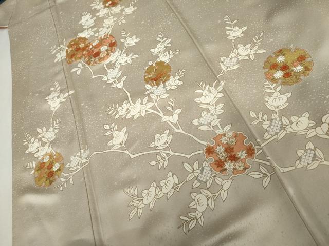 平和屋着物●訪問着 駒刺繍 雪輪花文 金彩 正絹 逸品 AABL6503cs