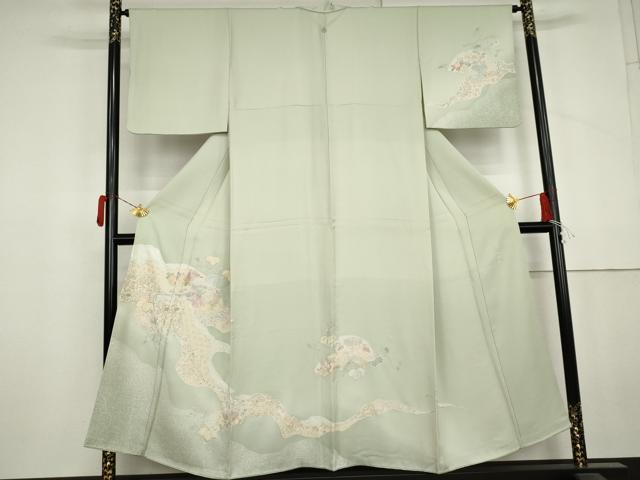 平和屋着物●中国三大刺繍 スワトウ刺繍 汕頭刺繍 蘇州刺繍 総刺繍 訪問着 貝桶吉祥花文 正絹 逸品 AABL6506cs