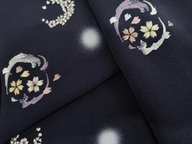 平和屋着物●訪問着 刺繍 花丸文 蛍暈し 金銀糸 正絹 逸品 AABL6508cs