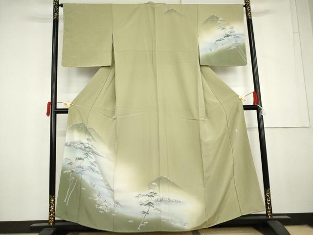 平和屋着物●訪問着 友禅 作家物 浜松風景文 暈し染め 正絹 逸品 AABL6521cs