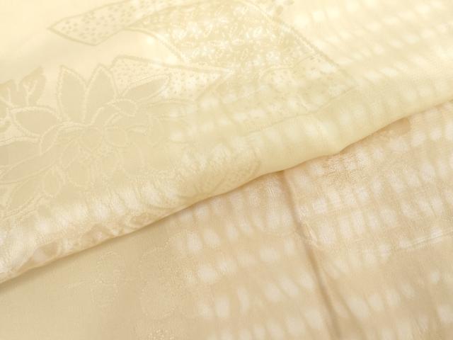平和屋着物●長襦袢 無双仕立て 短冊花地紋 正絹 逸品 AABL6523cs