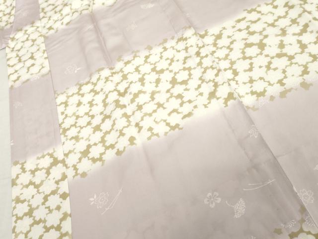 平和屋着物●長襦袢 無双仕立て 市松花文 やまと誂製 正絹 逸品 AABL6524cs