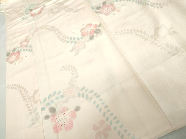 平和屋着物●長襦袢 袷 辻が花 地紋起こし 半衿刺繍 正絹 逸品 AABL6525cs