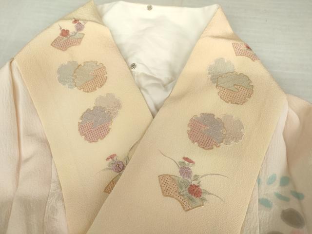 平和屋着物●長襦袢 袷 辻が花 地紋起こし 半衿刺繍 正絹 逸品 AABL6525cs