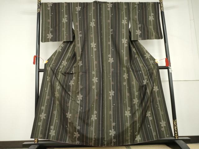 平和屋着物●本場大島紬 9マルキ 舞桜間道 正絹 逸品 AABL6535cs