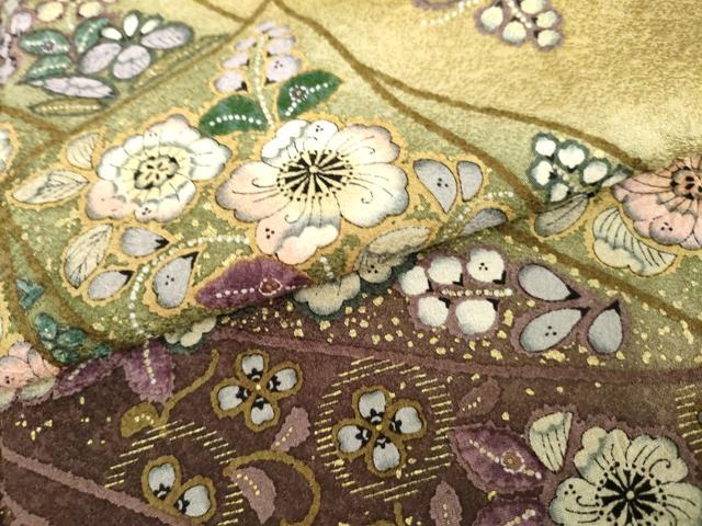 平和屋着物●訪問着 辻が花 蔓帯花文 暈し染め 金彩 正絹 逸品 未使用 AABL6542cs