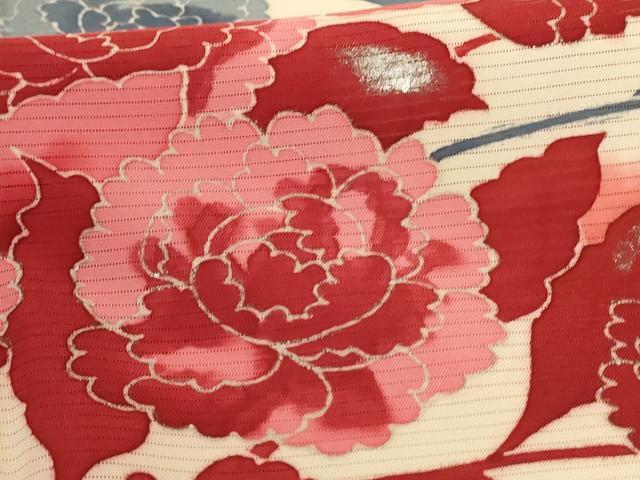平和屋着物*夏物 訪問着 絽 草花文 銀彩 正絹 逸品 AABL6565jd