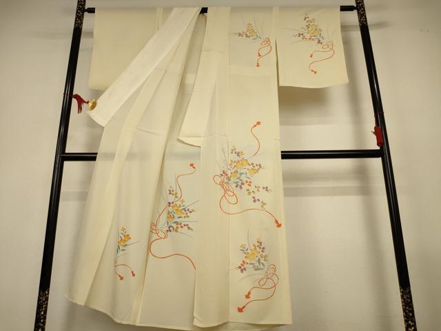 平和屋着物*夏物 訪問着 絽 草花文 正絹 逸品 AABL6566jd