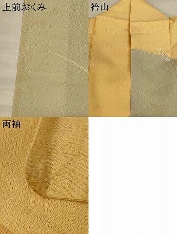 平和屋着物*夏物 訪問着 紗綾形紋紗 流水草花文 正絹 逸品 AABL6581jd