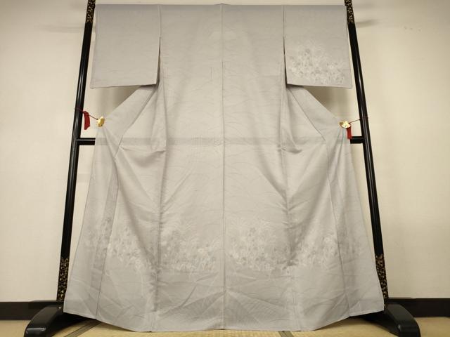 平和屋着物*夏物 無地絵羽訪問着 絽 色無地 芝花紋紗 潤色 正絹 逸品 AABL6643jd