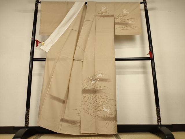 平和屋着物*夏物 訪問着 絽 刺繍 薄 暈し染め 金彩 正絹 逸品 AABL6647jd
