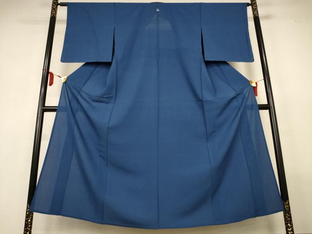 平和屋着物*夏物 色無地 絽 青藍色 正絹 逸品 未使用 AABL6654jd