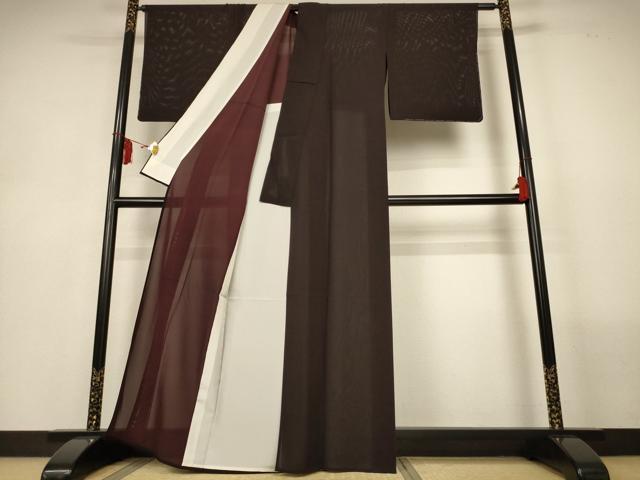 平和屋着物*夏物 江戸小紋 絽 角通し 正絹 逸品 未使用 AABL6656jd
