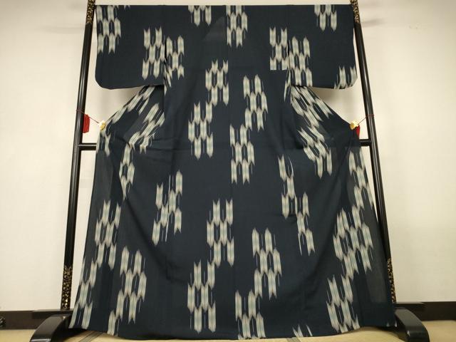 平和屋着物*夏物 撫松庵 小紋 矢羽文 洗える着物 AABL6663jd