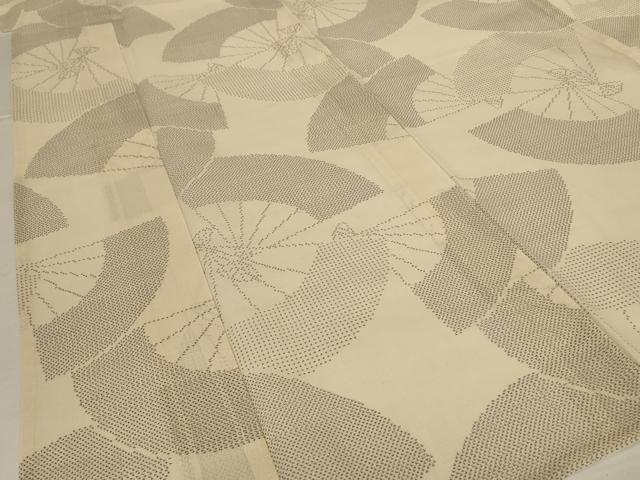 平和屋着物*夏物 紗紬 扇子文 正絹 逸品 AABL6672jd