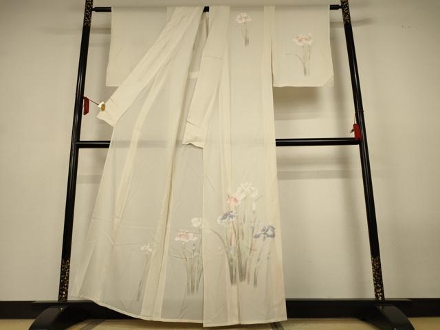 平和屋着物*夏物 訪問着 絽 草花文 暈し染め 正絹 逸品 AABL6684jd