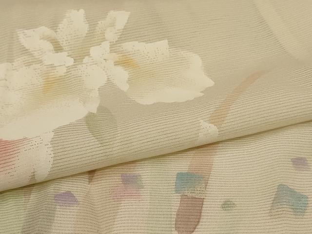 平和屋着物*夏物 訪問着 絽 草花文 暈し染め 正絹 逸品 AABL6684jd