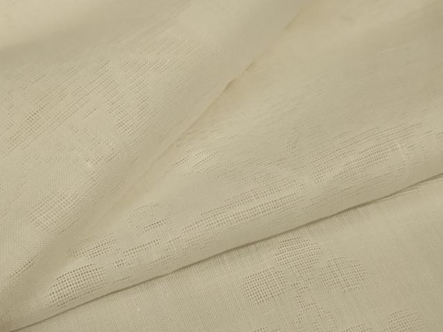 平和屋着物*夏物 長襦袢 流水草花紋紗 生成り色 麻 AABL6686jd