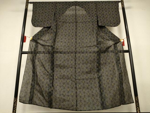平和屋着物*夏物 重要無形文化財 本場宮古上布 幾何学文様 苧麻 逸品 AABL6706jd