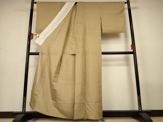 平和屋着物*夏物 結城上布 麻生里 亀甲文 ますいわ屋扱い 証紙付き AABL6708jd